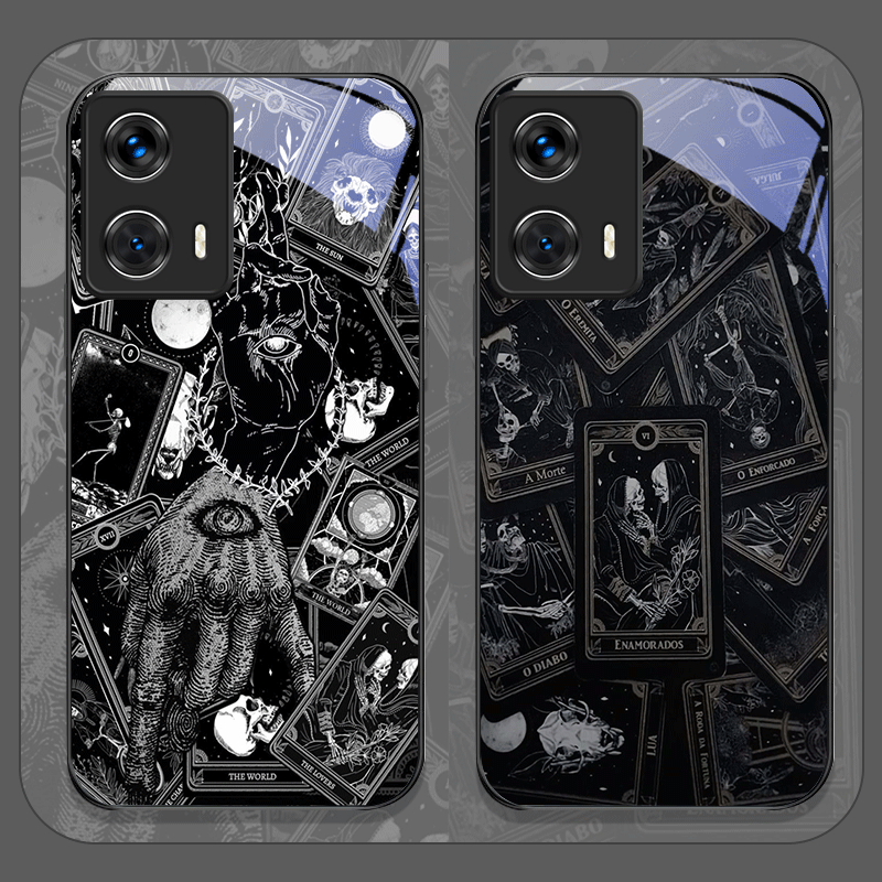 Old Fashioned Glass - Vintage Gothic Tarot Cards Printed Tempered