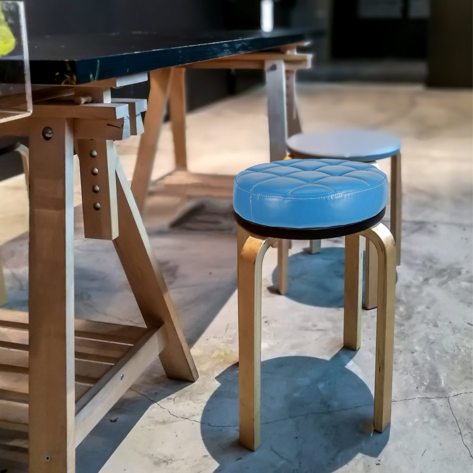 PU Round Stool Seat Cushion Re - огляд і ціна Home Bar Seating