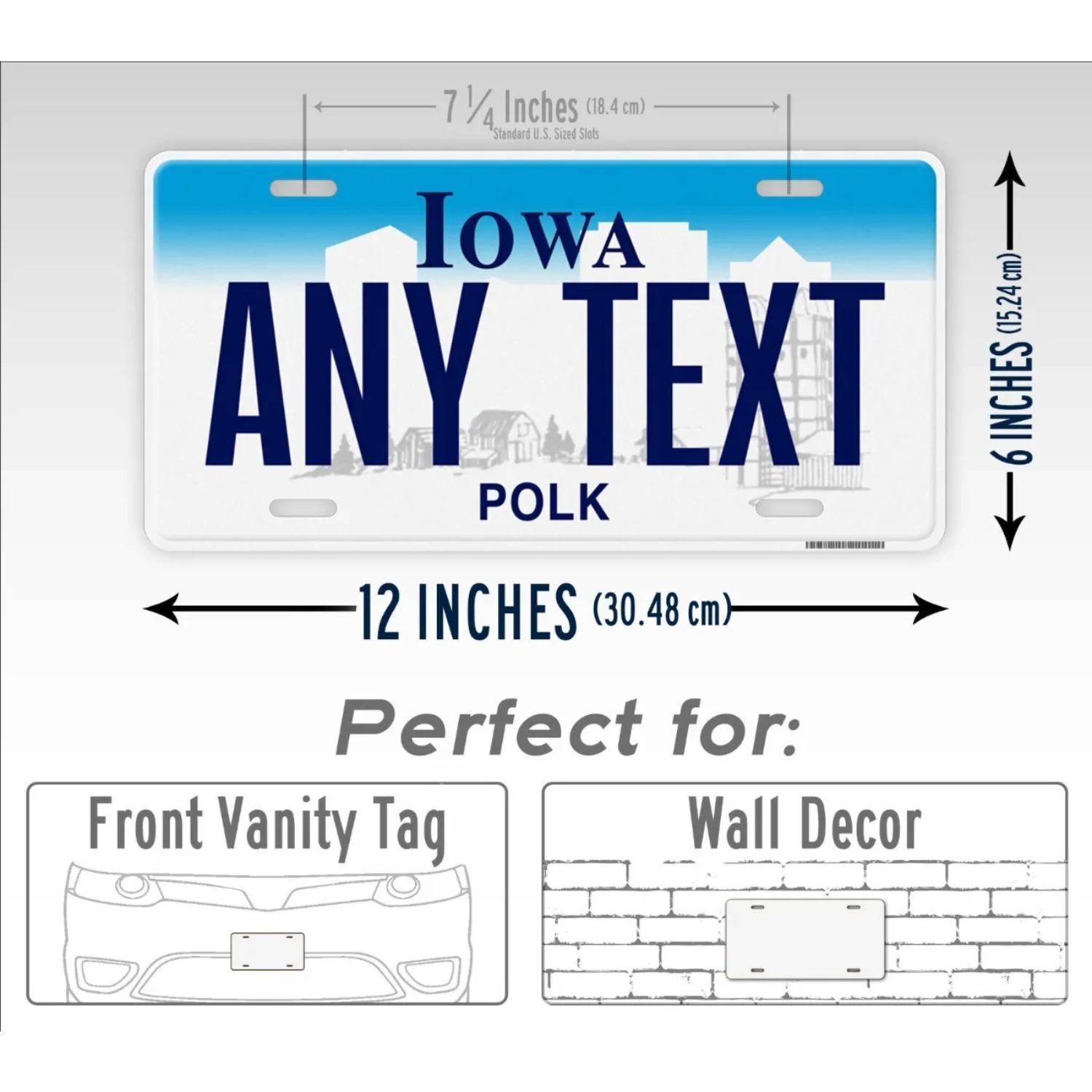 Personalized Iowa Vintage Meta - огляд і ціна Home Bar Accessories