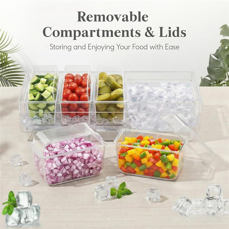 A25F-Chilled Condiment Contain - огляд і ціна Garnish Tray Set