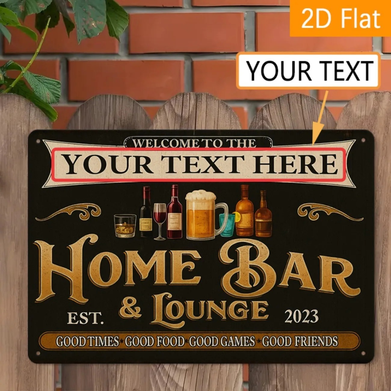 Custom Text Vintage Home Bar & - огляд і ціна Home Bar Signs