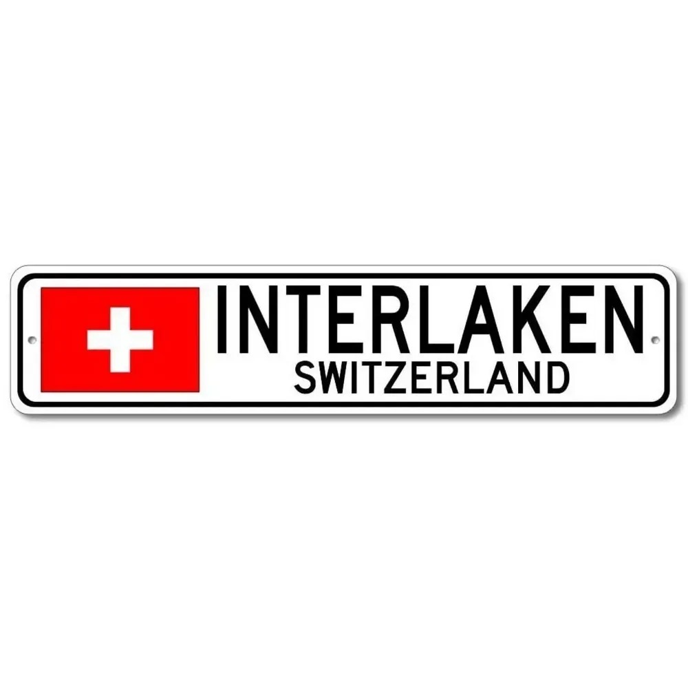 [2D Flat] Vintage Swiss Town A - огляд і ціна Home Bar Signs