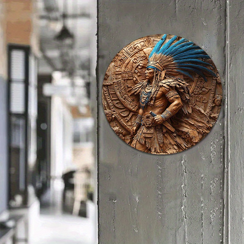 1pc Aztec Warrior 8-Inch Round - огляд і ціна Home Bar Cafe