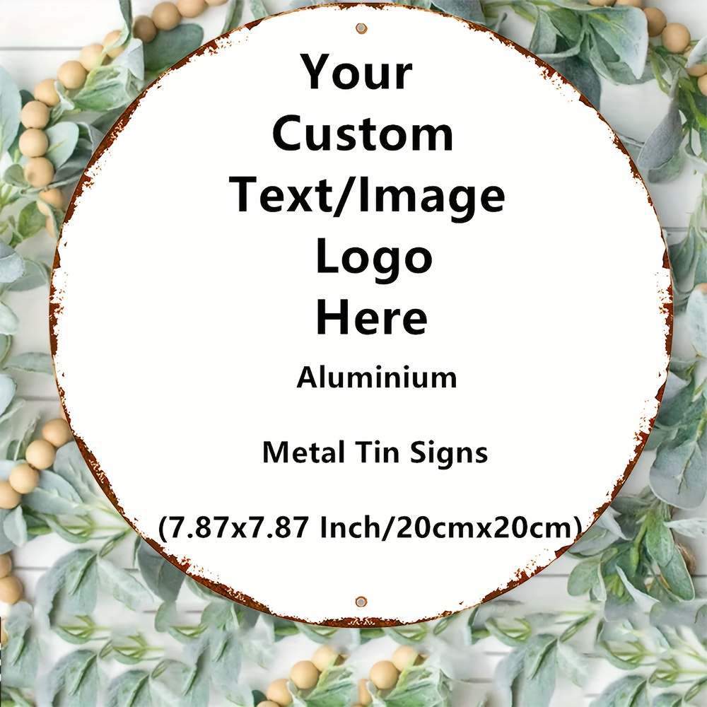 Custom Round 2D Metal Tin Sign - огляд і ціна Home Bar Signs