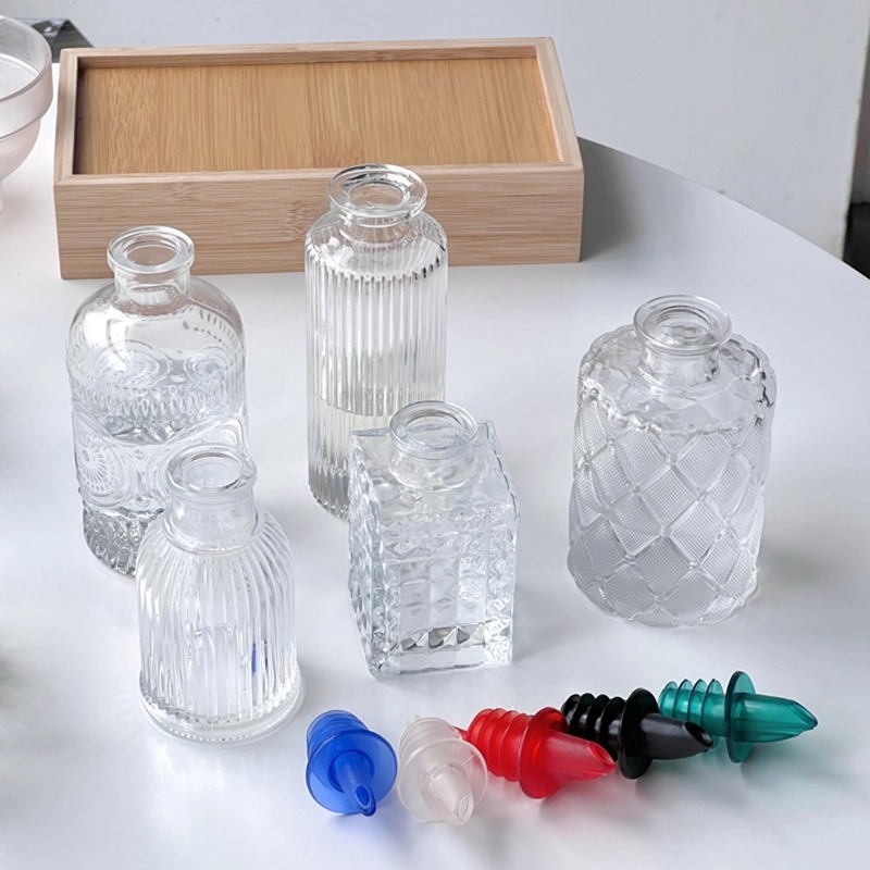 Glass Sauce Bottle Embossed Bi - огляд і ціна Bitters Bottle Set